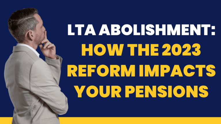Dominic James Murray besides the words 'LTA ABOLISHMENT: HOW THE 2023 REFORM IMPACTS YOUR PENSIONS'