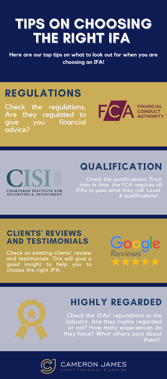 Tips on choosing the right IFA