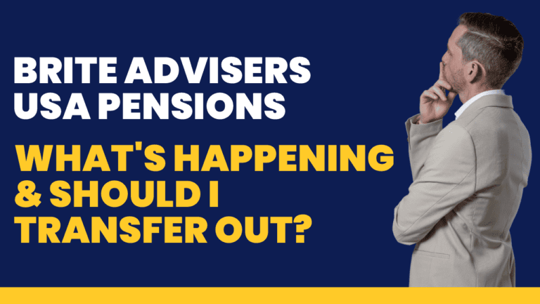 Dominic James Murray next to the words, "Brite Advisers USA Pensions What's happening & Should I transfer out?"